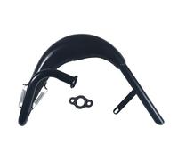 HXGXKBQ Performance Exhaust Muffler Expansion Chamber Pipe Silencer Gasket for 2 Stroke 50cc 66cc 80cc 100cc Engine Gas Motorized Bicycle Motor Bike