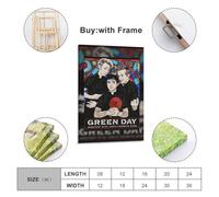 HXHDESIGN Green Day-Greatest Hits God's Favorite Band Poster, Music Canvas Prints for Bedroom, Living Room Wall Deco 16x24inch(40x60cm) Frame-style