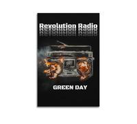HXHDESIGN Green Day Revolution Radio Poster, Music Canvas Prints for Bedroom, Living Room Wall Deco 24x36inch(60x90cm) Unframe-style