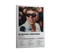 HXHDESIGN QUEVEDO - Buenas Noches Poster, Music Wall Art Canvas Prints for Bedroom, Living Room Wall Deco 08x12inch(20x30cm) Frame-style