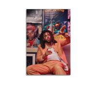 HXHDESIGN Singer - J Cole Poster, Music Canvas Prints for Bedroom, Living Room Wall Deco 16x24inch(40x60cm) Unframe-style
