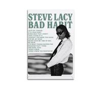 HXHDESIGN Steve Lacy Bad Habit Lyric Poster, Music Wall Art Canvas Prints for Bedroom, Living Room Wall Deco 20x30inch(50x75cm) Unframe-style
