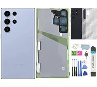 HXHN Galaxy S23 Ultra Back Glass Replacement for Samsung Galaxy S23 Ultra Back Cover Glass with Pre-Installed Tape and Camera Lens +Rear Protective Film +Tools (Lake Blue)