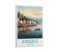HXHNFERR Kinsale Ireland Vintage Travel Posters 12x18inch(30x45cm) Canvas Wall Posters And Art Pictures Prints Paintings Bedroom Decor