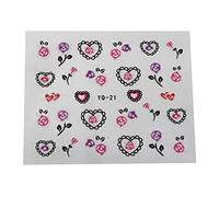 Hxhsgmeh 50 Sheets Mix Color Flower 3D Nail Art Sticker