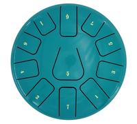 Hxhsgmeh 8 Inch Steel Tongue Drum, 11 Note Tambourine with Drumsticks and Finger Picks for Meditations Tambourine Instrument D