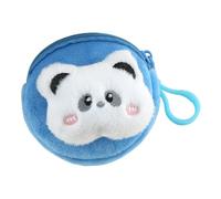HXINFU Cute Cartoon Plush Coin Purse Portable Mini Earphone Bag Novelty Animal Macaron Coin Storage Bag, Panda B, One Size, Novelty Animal Macaron