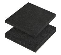 HXJDAM Black Aquarium Filter Foam Sponge - High Density Fish Tank Filter Media, Biological Mechanical Filtration Pad for Freshwater Saltwater Sumps Ponds (50x50x2cm 20 PPI 2 Pack)