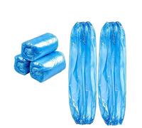 HXLJHALG 100Pcs Disposable Arm Sleeves Covers PVC Over Sleeves to Cover Arms Waterproof Arm Protection Sleeves with Elastic Ends for Cleaning, Painting (Blue)
