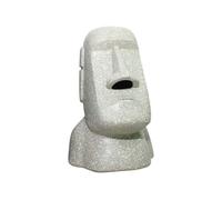 HXLTHINGS Statue Decoration Easter Island Moai Monolith Sculpture Statue Tissue Box Cover Stone Face Holder Home Decor(B)