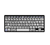 HXMJ-Large Print Mini Bluetooth Keyboard Compatible with iPad,iPhone,iPod,MacBook for Seniors and Visually Impaired Low Vision Individuals-White