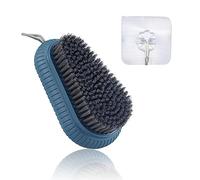 HXMJIED 1 Pcs Heavy Duty Blue Nail Brush, Hard Bristle Nail Scrubbing Brush With Stiff Bristles and Attached Adhesive Hooks