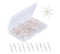 HXMJIED 100 Pcs Clear Push Pins, Transparent Thumbtacks Rose Gold Thumbtacks Head Thumb Tacks Map Pins Drawing Pins Wall Push Pins for Cork Notice Bulletin Board Map Mark Wall Poster Picture