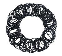 HXMJIED 100 Pcs Elastic Hair Bands, 2mm Thin Hair Ties, Small Elastic Hair Bobbles for Women, Soft Hairbands Hair Bands, Ponytail Holders No Metal, Black Hair Bobbles for Women, Hair Ties Men
