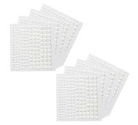HXMJIED 1320 Pcs Assorted Size Self Adhesive Back Pearl Stickers - Round Flat Back Pearls Face Beauty Beads (3mm/4mm/5mm/6mm)