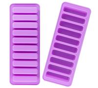 HXMJIED 2 Pcs Chocolate Bar Moulds, Chocolate Biscuit Silicone Mould, 10-Cavity Long Strips Silicone Finger Food Mould, Perfect Bar Moulds, for Bread, Cake, Chocolate Bar, Granola Bar, Biscuits, Energy Bars