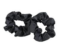 HXMJIED 2 Pcs Hair Scrunchies,Black Color Satin Silk Stretchy Solid Color Hairbands,Satin Elastic Soft Hair Ties Scrunchy Hair Bands,Satin Silk Stretchy Solid Color Hairbands,Elastics Ponytail Holder