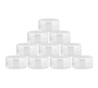HXMJIED 25Empty Plastic Cosmetic Jars, 5ML Sample Pots for Cosmetics,Sample Pots Bottles With Clear Lids, Empty Small Makeup Jars, Small Clear Round Travel Sample Jar Pots,Portable Cosmetic Containers
