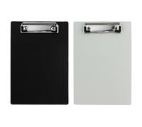 HXMJIED 2Pcs Black Plastic Clipboards - A5 Letter Size, Mini 6X9Inch Clipboards with Low Profile Clip