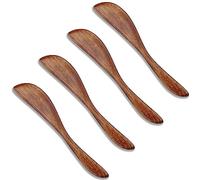 HXMJIED 4 Pack Wooden Butter Spreaders, Essential Tableware Blade for Jam, Cheese, Cream