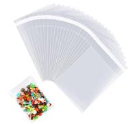 HXMJIED 50 Pcs 5x7 Inches Self Seal Cellophane Bags - Clear Adhesive Sweet/Gift Bags for Sweets, Cookies, OPP Treats