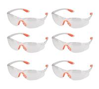 HXMJIED 6 Pcs Eye Protection Glasses, Transparent White Safety Goggles,Protective Equipment Security Glasses,Anti Fog Safety Glasses for Work, Personal Protective Equipment,for Construction,Laboratory