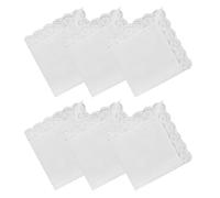 HXMJIED 6-Piece Ladies Cotton Handkerchiefs - Soft, Washable Lace Handkerchiefs for Weddings