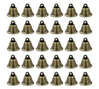 HXMJIED 60 Pcs Antique Bronze Jingle Bells - 38MM Mini Hanging Vintage Bells for Christmas and Crafts
