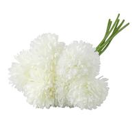 HXMJIED 6Pcs Artificial Hydrangea, White Silk Chrysanthemum Small Ball Flowers, False Flowers, White Hydrangea for Home Garden Decoration, Bridal Wedding Bouquets