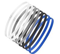 HXMJIED 8 Pcs Sports Headband, 4 Colors Thin Headbands, Elastic Sports Hairbands Non Slip, Sports Headband Kids, Silicone Grip Sport Hair Band, Sweatband Headwear, for Running, Yoga, Football