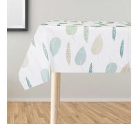 HXMJIED Rectangular Wipeable Table Cloth, 137x180cm Leaves Pattern Tablecoths PVC Wipe Clean Table Cloth Waterproof Stain-proof Square Tabletop Cover for Kitchen Dinner Outdoor Picnic