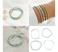HXNH 4Pieces Stylish Bead Adornment Set Offering Versatile Color Combinations For Women’s Accessories