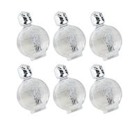 HXNH 6Pack Premium Glass Water Container 15ml Silver Portable Circles Bottles For Sacred Oils Water Vials