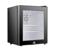 hxoity 40L Desktop Mini Fridge With Glass Door, Air Cooler For Home Office | 40L Capacity, 3-speed Knob Control, 10-15°C Cooling, Double Tempered Glass Door, 38dB Quiet, Secure Lock For Home Office