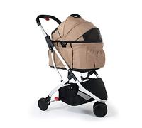 hxoity Pet Strollers 3 in 1 Dog Strolling Cart with Detachable Carrier or Car Seat Suitable for Small Medium Pets Easy Folding Sturdy Frame Max. Loading 15 Kg / 33 LBS (Size : 3 Wheels)