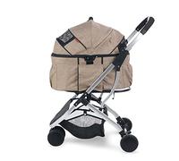 hxoity Pet Strollers 3 in 1 Dog Strolling Cart with Detachable Carrier or Car Seat Suitable for Small Medium Pets Easy Folding Sturdy Frame Max. Loading 15 Kg / 33 LBS (Size : 4 Wheels)