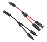 HXOOXH Solar Cable Y Splitter, IP67 Waterproof 30A Solar Parallel Adapter Y Connector Male Female for 2.5/4/6mm Solar Panel Cable, DC1000V Photovoltaic Connector for Solar System (1 Pair)