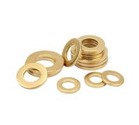 HXOUTGKP 1/5/10/5/100Pcs Brass Flat Washer M2 M2.5 M3/M4 M5 M6-M8 M10 M12 M14 M16 M18 M20 M22,Solid Brass Gasket Shim Copper Metal Pad Spacer/Color/M10 * 20 * 2 (10Pcs)