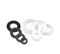 HXOUTGKP 10/20/50/100Pcs M2 M2.5 M3/M4 M5 M6 M8 M10 M12 M14 M16 Black/White Plastic Nylon Flat Washer Plane Spacer Insulation Gasket/White Nylon/M4*15 * 1Mm 60Pcs