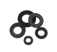 HXOUTGKP 10/20/50/100Pcs M2 M2.5 M3/M4 M5 M6 M8 M10 M12 M14 M16 Black/White Plastic Nylon Flat Washer Plane Spacer Insulation Gasket/Black Nylon/M4*9 * 1Mm 60Pcs