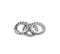 HXOUTGKP 10/50/200Pcs Ss 304 Serrated Lock Washer M3/M4 M5 M6 M8 M10 M20 External Toothed Gasket/Color/100Pcs M5