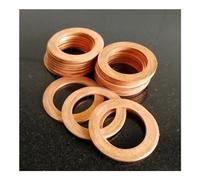 HXOUTGKP 2/10/50Pcs Copper Flat Washer M10 Seal Gasket Inner Diameter 10Mm,Sealing Thin Sheet T3 Red Copper Washer/Color/10 * 19 * 1(15Pcs)