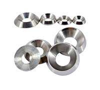 HXOUTGKP 2-10Pcs Ss 304 Conical Fish Eye Gasket M3/M4 M5 M6 M8 M10 Concave-Convex Conical Gasket Washer Car Screw Accessories 3-6Mm/ Color/M3*10 * 2(10Pcs)