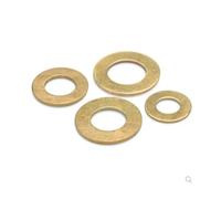 HXOUTGKP 2/50/100Pcs Solid Brass Copper Flat Washer Plain Gasket Pad M2-M16/10Pcs M10*20 * 1.2Mm