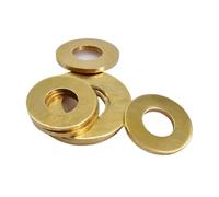 HXOUTGKP 3-200Pcs Solid Brass Flat Washer M2 M2.5 M3/M4 M5 M6 M8 M10 M12 M14-M20 Standard Solid Seal Brass Gasket/Color/M3*6 * 0.5(200Pcs)