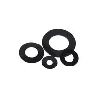 HXOUTGKP 50/100Pcs 0.3/0.5/0.8Mm Black/White Plastic Nylon,Ultrathin Washer Flat Seal Washer Gasket M2 M2.5 M3/M4 M5 M6 M8 M10/Black/M10*20 * 0.5_50Pcs