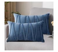 HXOUTGKP Cushion Covers,Pillow Cases 2 Pack- Pillow Case- Decorative Soft Cushion Cover,for Sofa Couch Bedroom with Invisible Zipper/Aqua Blue/30 * 50Cm
