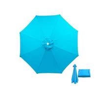 HXOUTGKP Garden Parasol Covers, 230Cm 270Cm 300Cm 200Cm Replacement Fabric, Outdoor Parasol Umbrella Canopy Cover for 6 Arm/8 Arm Parasol/Lake Blue/8Arms-230Cm