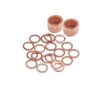 HXOUTGKP M5-M24 Solid Copper Washer Flat Gasket Sump Plug Oil Seal Fittings 20Pcs Washers Fastener Hardware Accessories/20Pcs/14 * 18 * 1.5Mm
