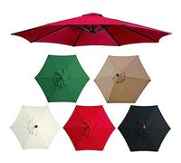 HXOUTGKP Replacement Parasol Canopy 200/270/300Cm 6 Ribs, Replacement Fabric for Garden Umbrellas, Sun and Rain Resistant/Red/300Cm